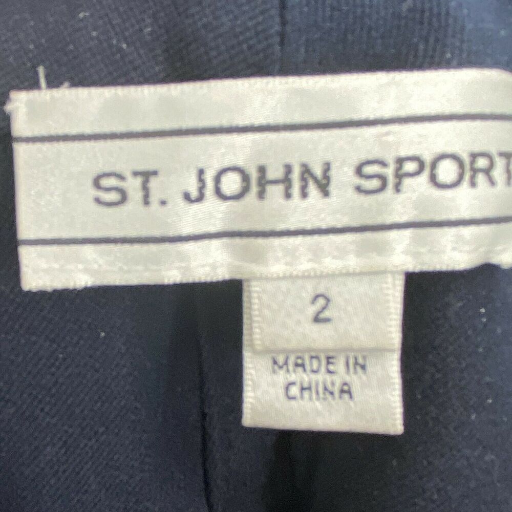 ST. JOHN Sport Navy Blue Straight Leg Pants - Picture 5 of 5